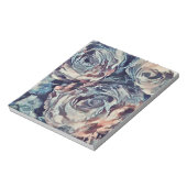 Abstracte kunstborstel gestructureerde rozen afdru notitieblok (Linkerzijde)