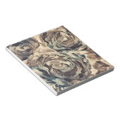 Abstracte kunstborstelgetextureerde rozen afdrukke notitieblok (Schuin)
