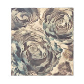 Abstracte kunstborstelgetextureerde rozen afdrukke notitieblok (Voorkant)