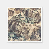 Abstracte kunstborstelgetextureerde rozen afdrukke servet (Voorkant)
