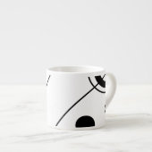 Abstracte kunstborstels espresso kop (Voorkant rechts)