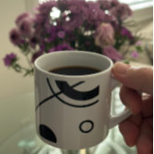 Abstracte kunstborstels espresso kop