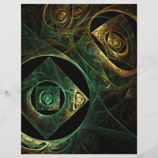 Abstracte kunstbrochure voor magische trillingen flyer (Voorkant)