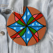 abstracte kunstButton "Speelgoed windmolen" Ronde Button 6,0 Cm (In situ)