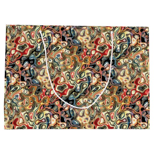 Abstracte kunstcadeau groot cadeauzakje (Achterkant)