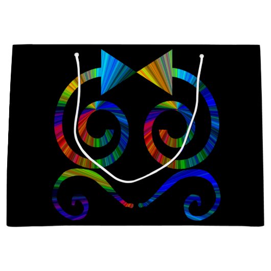 Abstracte kunstcadeau large cadeautasje (Voorkant)