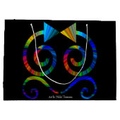 Abstracte kunstcadeau large cadeautasje (Achterkant)