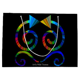 Abstracte kunstcadeau large cadeautasje