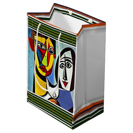 Abstracte Kunstcadeautas Medium Cadeauzakje (Voorkant Gekanteld)