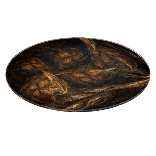 Abstracte kunstcirkel voor moeder aarde snijplank (Hoek)