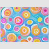 Abstracte Kunstcirkels Helder Kleuren Aangepaste N Tissuepapier (Voorkant)