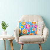 Abstracte kunstcirkels Heldere kleuren Modern NAME Kussen (Stoel)