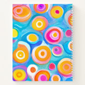 Abstracte kunstcirkels Heldere kleuren NAAM Leuke Notitieboek (Achterkant)