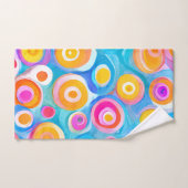 Abstracte kunstcirkels NAAM Heldere kleuren Leuk Bad Handdoek (Handdoek)