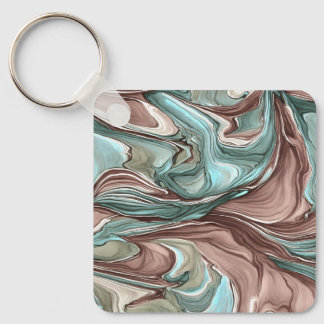 Abstracte kunstcirkels van Kleur op een Sleutelhan Sleutelhanger