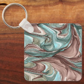 Abstracte kunstcirkels van Kleur op een Sleutelhan Sleutelhanger (Voorkant)