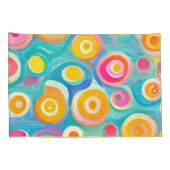Abstracte kunstcirkels voor heldere kleuren, aange kussensloop (Achterkant-Rechts)