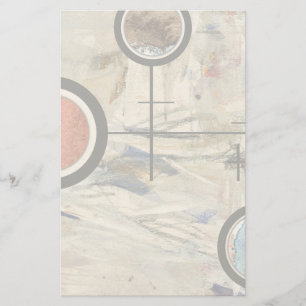 abstracte kunstcollage, gemengde media en waterver briefpapier