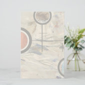 abstracte kunstcollage, gemengde media en waterver briefpapier (Staand voorkant)