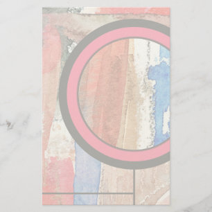 abstracte kunstcollage, gemengde media en waterver briefpapier