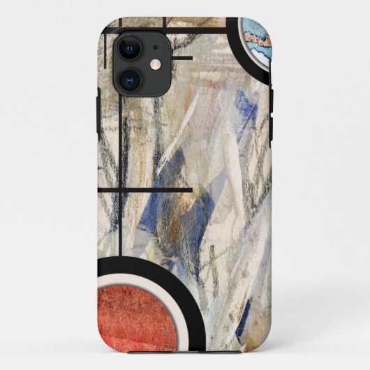 abstracte kunstcollage, gemengde media en waterver Case-Mate iPhone case (Achterkant)