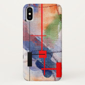 abstracte kunstcollage, gemengde media en waterver Case-Mate iPhone case (Achterkant)