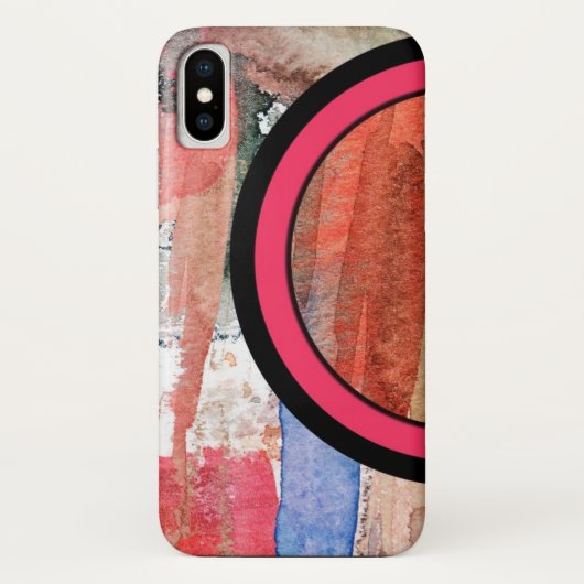 abstracte kunstcollage, gemengde media en waterver Case-Mate iPhone case (Achterkant)