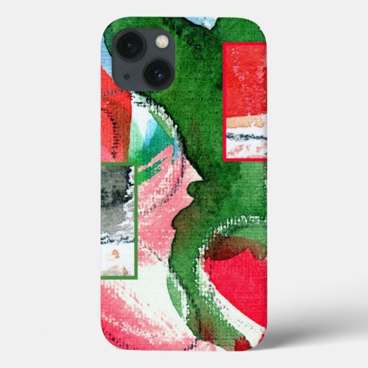 abstracte kunstcollage, gemengde media en waterver Case-Mate iPhone case (Achterkant)