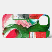 abstracte kunstcollage, gemengde media en waterver Case-Mate iPhone case (Achterkant (horizontaal))