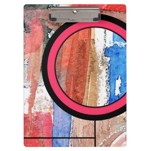 abstracte kunstcollage, gemengde media en waterver klembord (Voorkant)