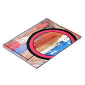 abstracte kunstcollage, gemengde media en waterver notitieboek (Linkerzijde)