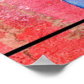 abstracte kunstcollage, gemengde media en waterver poster (Hoek)