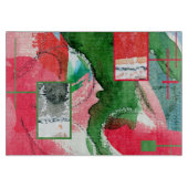 abstracte kunstcollage, gemengde media en waterver snijplank (Voorkant)