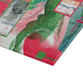 abstracte kunstcollage, gemengde media en waterver snijplank (Hoek)