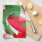 abstracte kunstcollage, gemengde media en waterver theedoek (Quarter Fold)