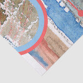 abstracte kunstcollage, gemengde media en waterver tissuepapier (Detail)