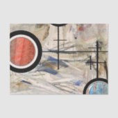 abstracte kunstcollage, gemengde media en waterver tissuepapier (Voorkant)