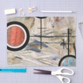 abstracte kunstcollage, gemengde media en waterver tissuepapier (Craft)