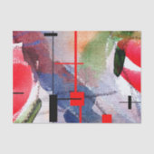 abstracte kunstcollage, gemengde media en waterver tissuepapier (Voorkant)