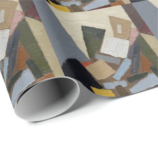 Abstracte Kunstcompositie Cadeaupapier (Rol Hoek)