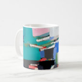 Abstracte Kunstcompositie  Koffiemok (Voorkant links)