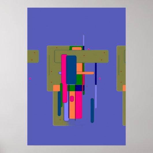 Abstracte Kunstcompositie Poster (Voorkant)