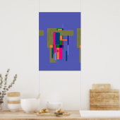 Abstracte Kunstcompositie Poster (Keuken)