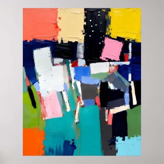 Abstracte Kunstcompositie Poster (Voorkant)