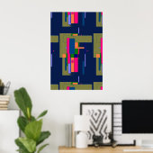 Abstracte Kunstcompositie Poster (Thuiskantoor)