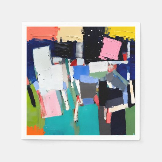 Abstracte Kunstcompositie Servet (Voorkant)