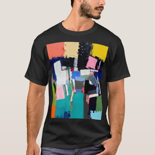 Abstracte Kunstcompositie T-shirt (Voorkant)
