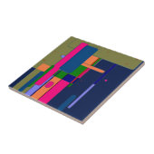 Abstracte Kunstcompositie  Tegeltje (Zijkant)