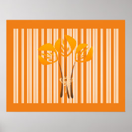 Abstracte kunstdeco-stijl Tulps Bouquet Poster