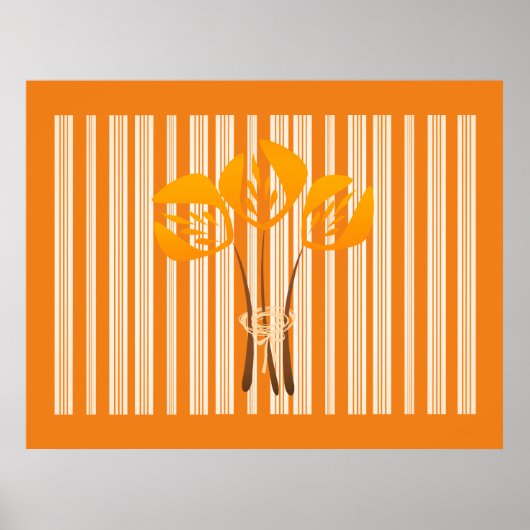 Abstracte kunstdeco-stijl Tulps Bouquet Poster (Voorkant)